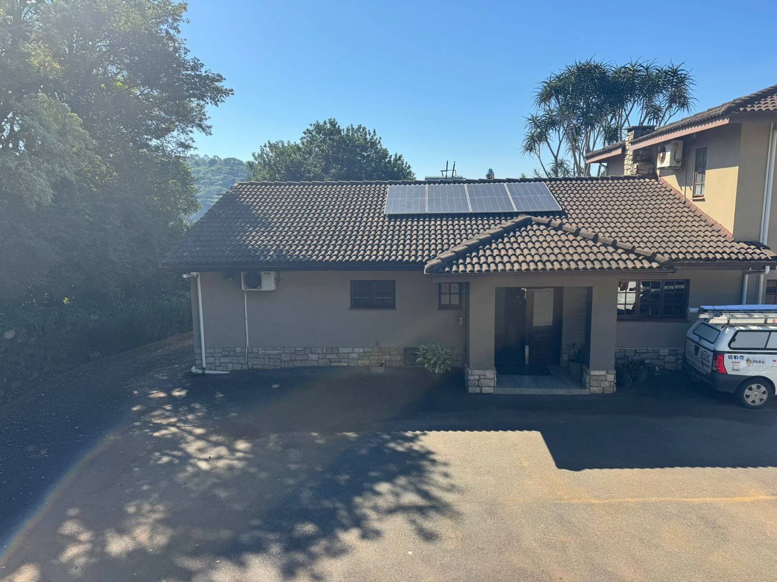 Solar panels installed at a home in Durban